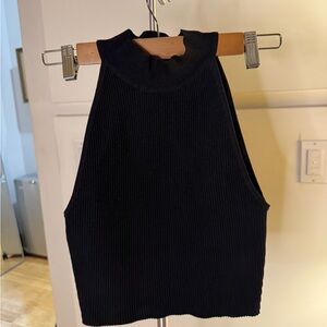 Babaton Halter Sleeveless Ribbed Top